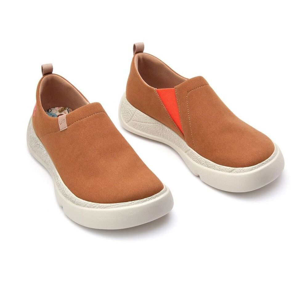 UIN Men's Walking Shoes Slip On Sneaker Toledo (Toledo - 12Brown Sugar)